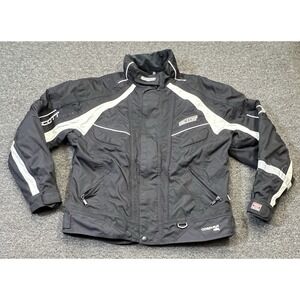 Y2K Scott Motorsport Tri-Phase Motorcycle Jacket Mens Large Black Racer Gear